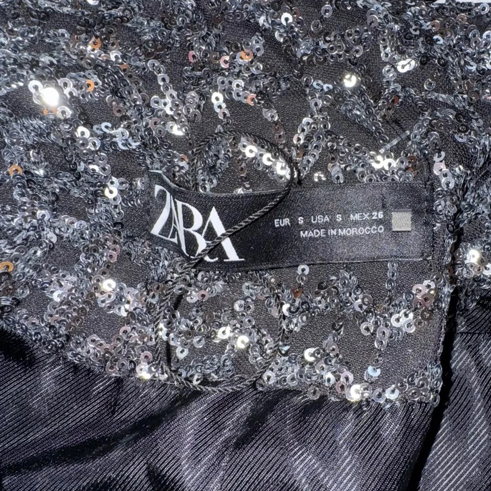 Zara Silver Sequin Blazer - Picture 9 of 12